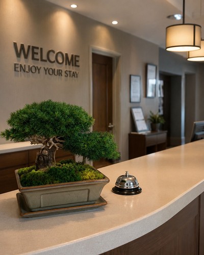 Bonsai table decor preserved - table,