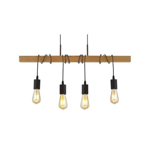 Lights wooden bar - wooden, black