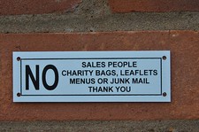 NO SALES PEOPLE CHARITY BAGS