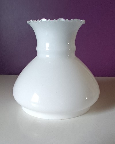 Vintage white milk glass - white, oil