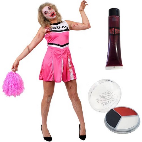 Pink zombie cheerleader - pink,