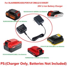 20V Tools Li-ion Battery LCS1620 Charger for BLACK+DECKER/PORTER-CABLE/STANLEY