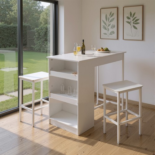 Wooden breakfast bar table and - bar,