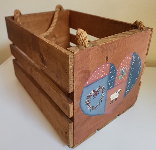 Decorative wood basket storage - decorative,