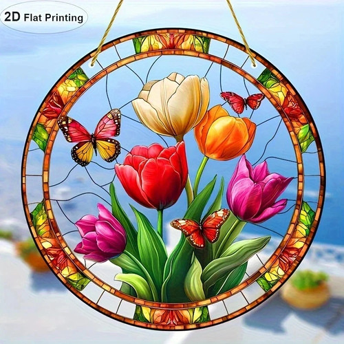 Tulips and butterflys - tulips,