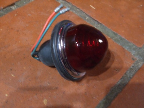 Vintage red rear stop - red,
