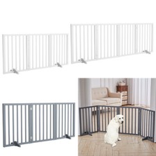 3/4 Panels Dog Gate Pet Fence