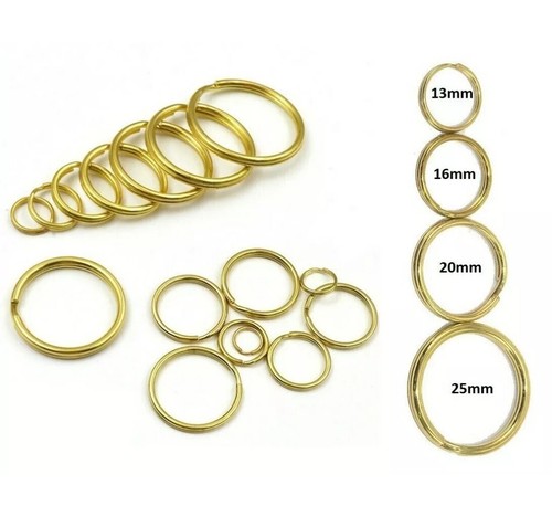 Steel split key rings - rings, brass