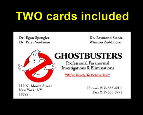Ghostbusters business card - business,