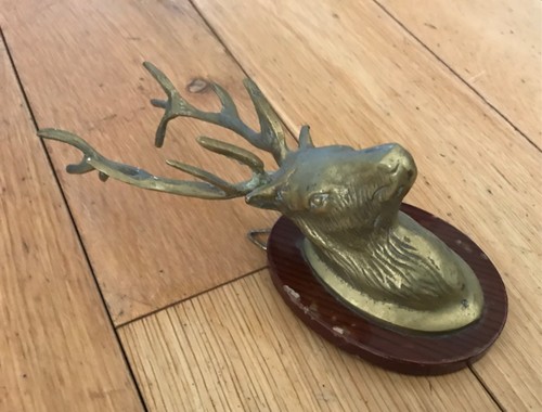 Vintage brass stags - vintage,