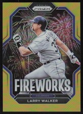 2023 Panini Prizm Fireworks TRUE Gold Larry Walker 01/10 1/1 Colorado Rockies
