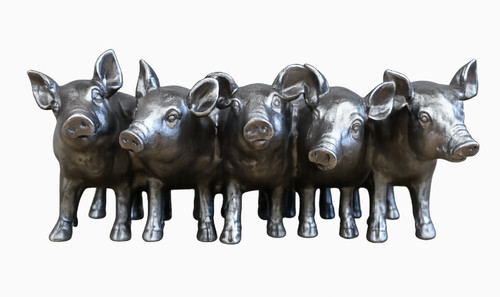 Pig planter resin garden - planter,