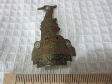 RALEIGH BLACK / SILVER BICYCLE HEAD BADGE VINTAGE (MARKED)  ( # 4/42)