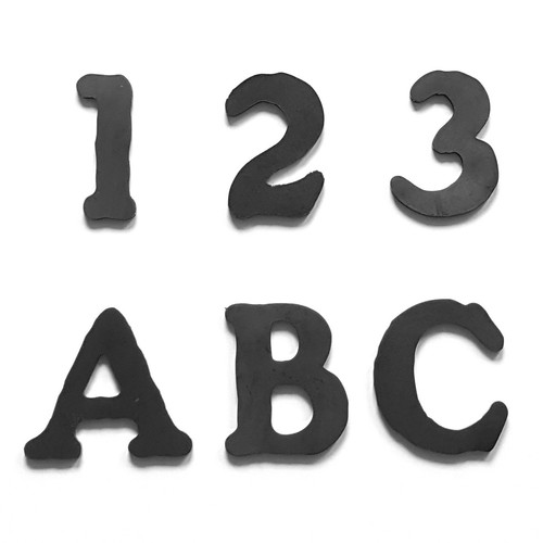 Letters and numbers - and,