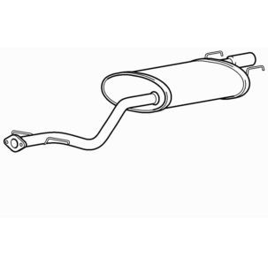 Quality rear exhaust silencer - exhaust,