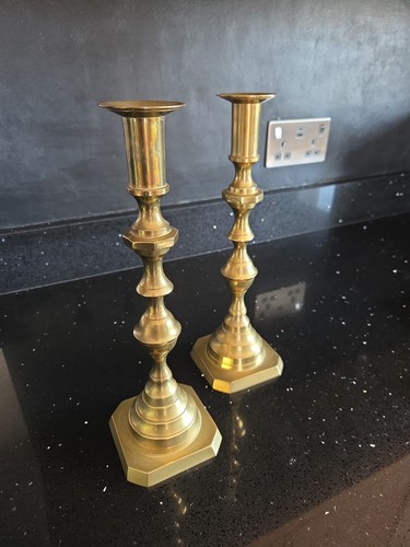 Pair brass antique georgian - of,