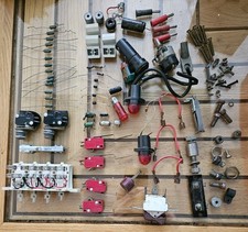 Job lot vintage Capacitors /Resistors Radio spares parts new & used Electronics