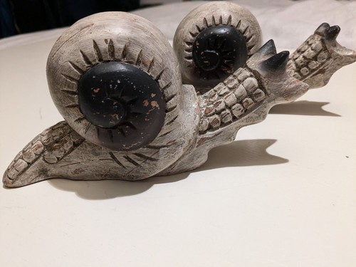 Snails wooden carved 21 - carved,