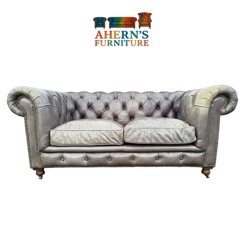 Halo leather chesterfield sofa - leather,