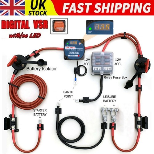 Split charge relay kit 12v - kit,