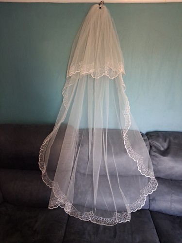 Ivory wedding veil tier - ivory,
