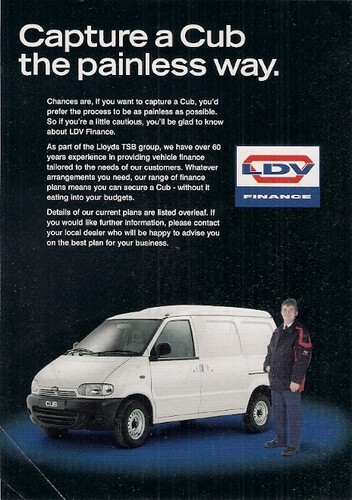 Ldv cub van - cub, finance