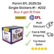 Panini EFL 2025/26 Football Stickers #1 - #232 Buy 4 get 10 Free 2025 2026