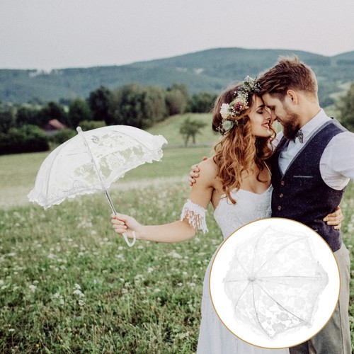 Lace umbrella bride portable - lace,