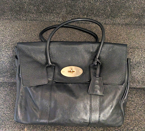 Mulberry black leather holdall - black,