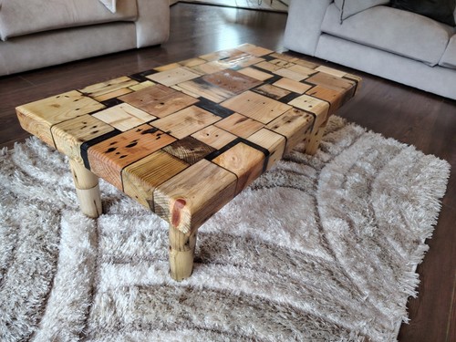 Handmade coffee table with - coffee,