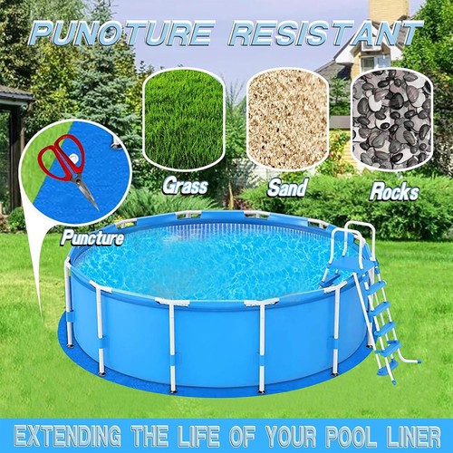 Above ground round pool - above,