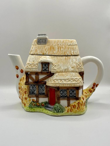 Autumn cottage teapot - teapot, –