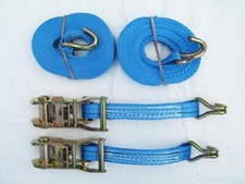 Tie Down Ratchet Straps 2T 6M x 35MM X2 (Cargo Lashing Rack Load J Claw)