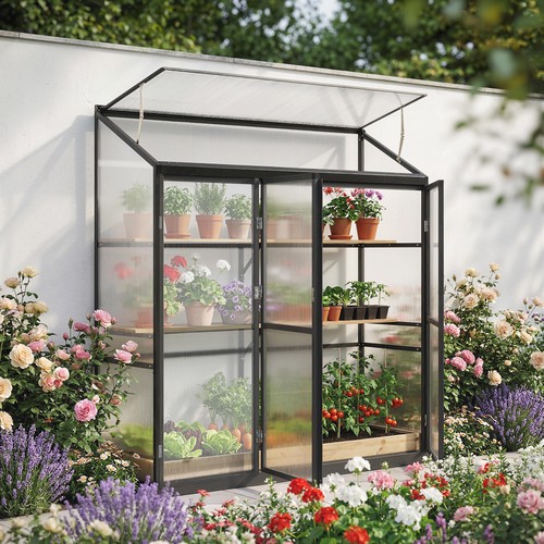 Polycarbonate greenhouse with - polycarbonate,