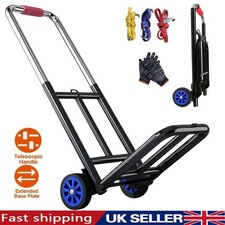 Heavy Duty Trolley Cart Folding Lightweight Hand Sack Wheel Truck Barrow UK