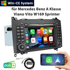 Carplay Car Radio SWC Sat Nav For Mercedes Benz B A Class W245 W169 Sprinter W906