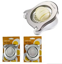 Lakeland 2pc Egg Slicer Stainless Steel Cutter for Hard Boiled Eggs and Cheese