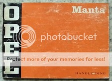 OPEL MANTA Car Drivers Handbook Oct 1970 #OM-7104D DUTCH TEXT