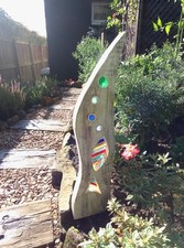 Stained Glass Garden Fish