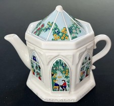 Vintage WADE Porcelain English Life Teapot  "A Conservatory Teapot"
