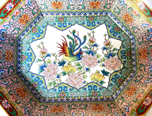 Octagonal platter chinese - platter,