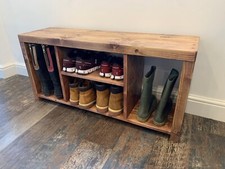 Handmade Shoe Rack / Bench / Boot / Welly / Storage / Rustic / Hall Organiser