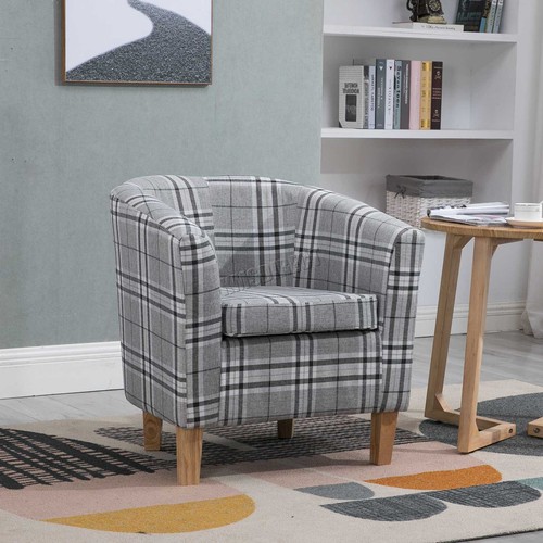 Tub chair linen fabric sofa - linen,