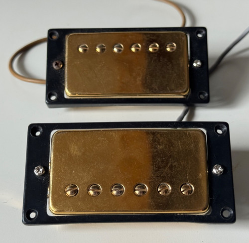 Pair gold humbucker pickups - humbucker,