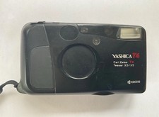 Yashica T4 35mm Film Point and Shoot Camera Black Film Tested