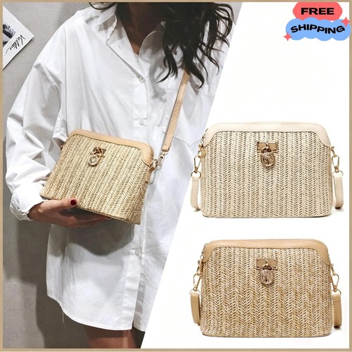 Ladies summer straw bag - bag, rattan
