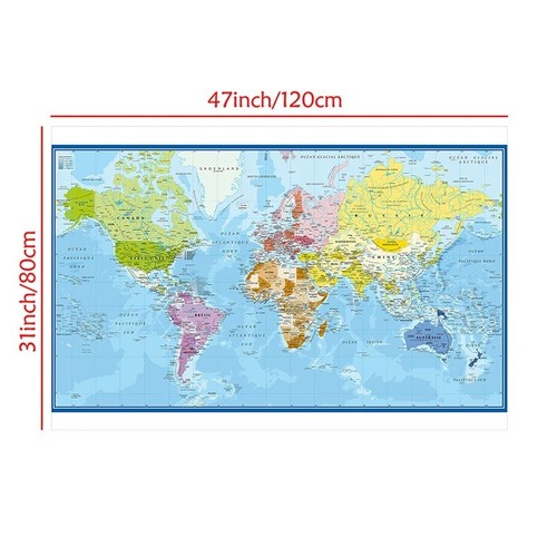 World map canvas wall art - wall,