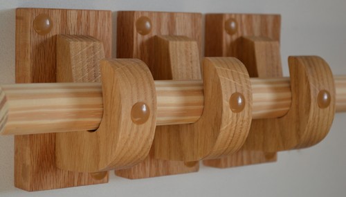 Wooden curtain pole brackets - curtain,
