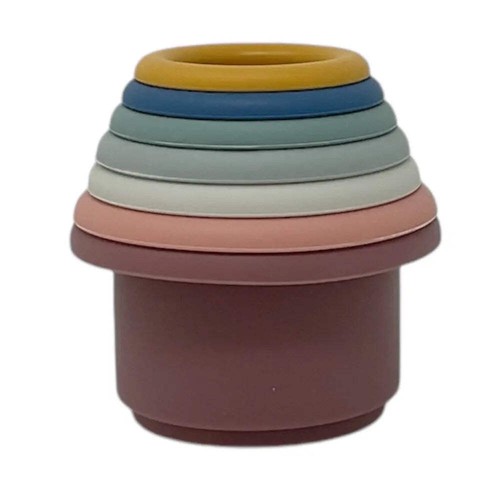 Silicone stacking cup toy - cup,