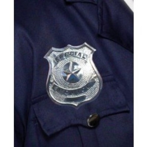 Metal police badge - police,